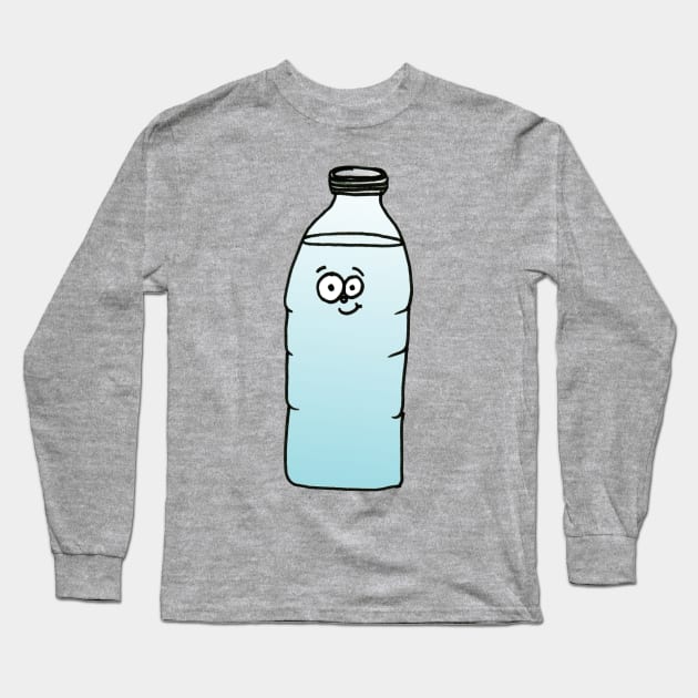 Cute Googly-Eyed Water Bottle Long Sleeve T-Shirt by 1Redbublppasswo